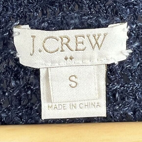 J. Crew Size Blue Linen Blend Knit Sweater Size S Lightweight Summer - Picture 6 of 9